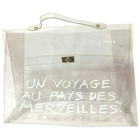 hermes clear vinyl bag|Hermes transparent bag.